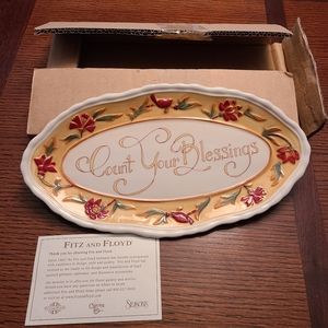 Fitz and Floyd Bellacara Count Your Blessings Plate